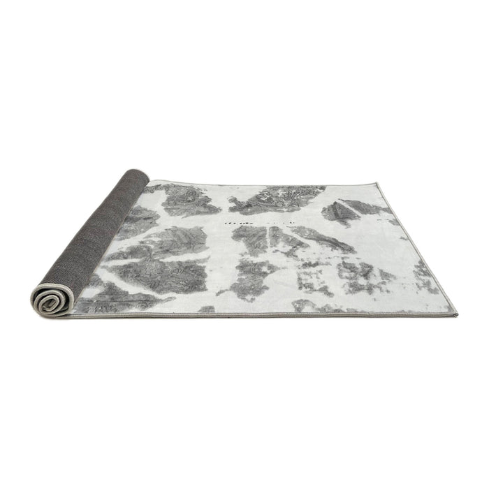 Sideview of Abstract Gray Modern Rug, abs1167gry