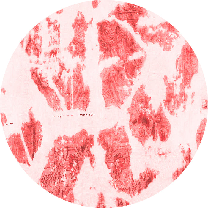 Machine Washable Abstract Red Modern Rug, wshabs1167red