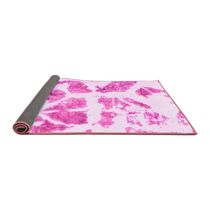 Sideview of Abstract Pink Modern Rug, abs1167pnk
