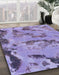 Machine Washable Abstract Bright Lilac Purple Rug in a Family Room, wshabs1168