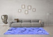 Machine Washable Abstract Blue Modern Rug in a Living Room, wshabs1168blu