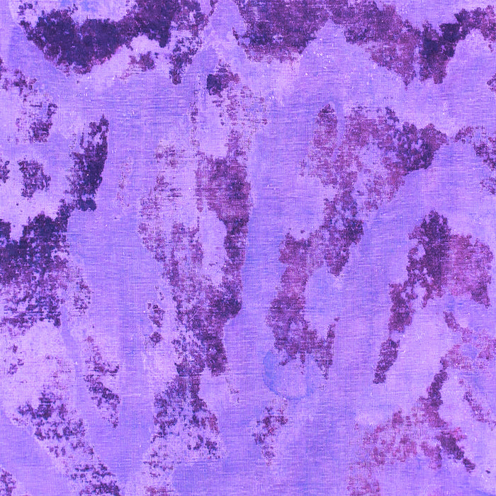 Square Machine Washable Abstract Purple Modern Area Rugs, wshabs1168pur