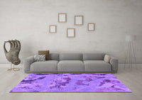 Machine Washable Abstract Purple Modern Rug, wshabs1168pur