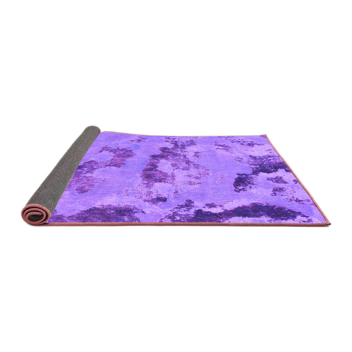 Sideview of Abstract Purple Modern Rug, abs1168pur