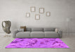 Machine Washable Abstract Pink Modern Rug in a Living Room, wshabs1168pnk