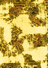 Abstract Yellow Modern Rug, abs1169yw