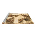 Sideview of Machine Washable Abstract Brown Modern Rug, wshabs1169brn