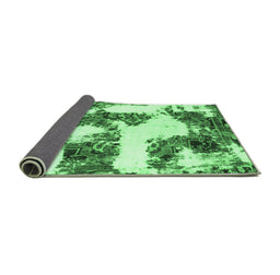 Sideview of Abstract Emerald Green Modern Rug, abs1169emgrn