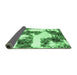 Sideview of Abstract Emerald Green Modern Rug, abs1169emgrn