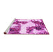 Sideview of Machine Washable Abstract Pink Modern Rug, wshabs1169pnk