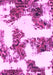 Machine Washable Abstract Pink Modern Rug, wshabs1169pnk
