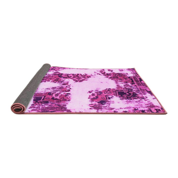 Sideview of Abstract Pink Modern Rug, abs1169pnk