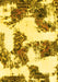Machine Washable Abstract Yellow Modern Rug, wshabs1169yw
