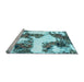 Sideview of Machine Washable Abstract Light Blue Modern Rug, wshabs1169lblu