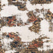 Square Machine Washable Abstract Brown Rug, wshabs1169