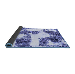 Sideview of Abstract Blue Modern Rug, abs1169blu