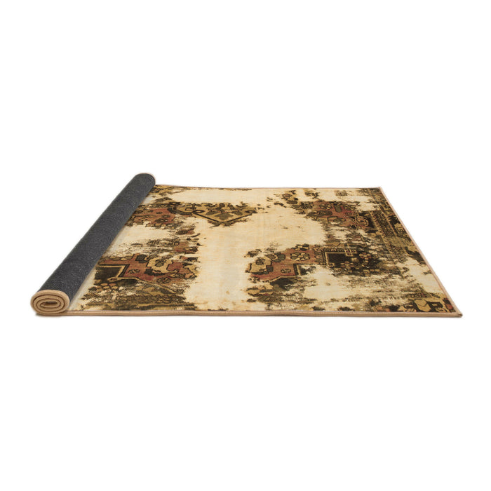 Sideview of Abstract Brown Modern Rug, abs1169brn
