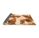 Sideview of Abstract Orange Modern Rug, abs1169org