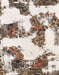 Machine Washable Abstract Brown Rug, wshabs1169