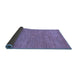 Sideview of Abstract Blue Modern Rug, abs116blu