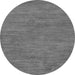 Round Abstract Gray Modern Rug, abs116gry