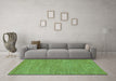 Machine Washable Abstract Turquoise Modern Area Rugs in a Living Room,, wshabs116turq