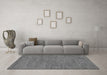Machine Washable Abstract Gray Modern Rug in a Living Room,, wshabs116gry