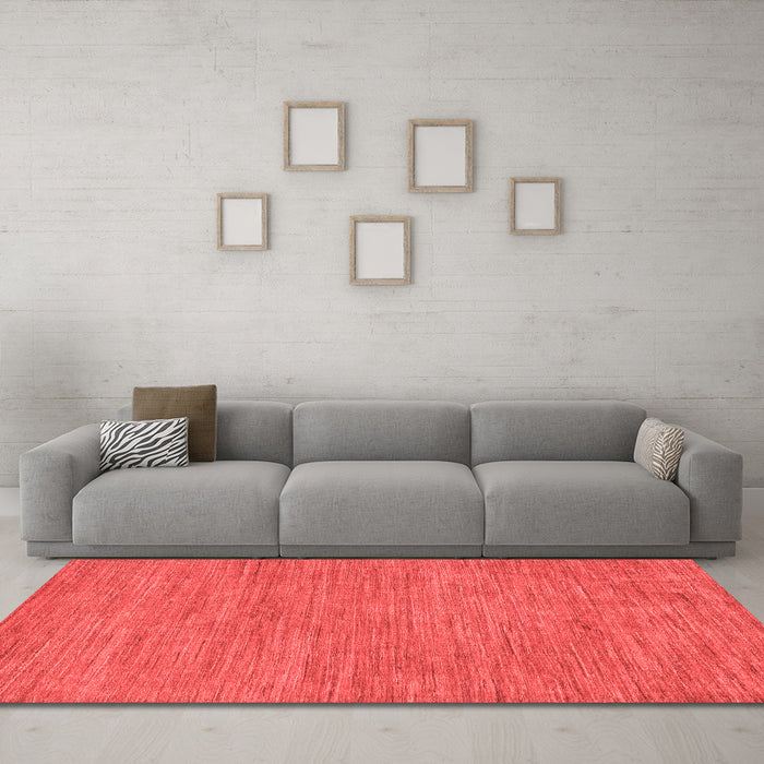Modern Red Washable Rugs