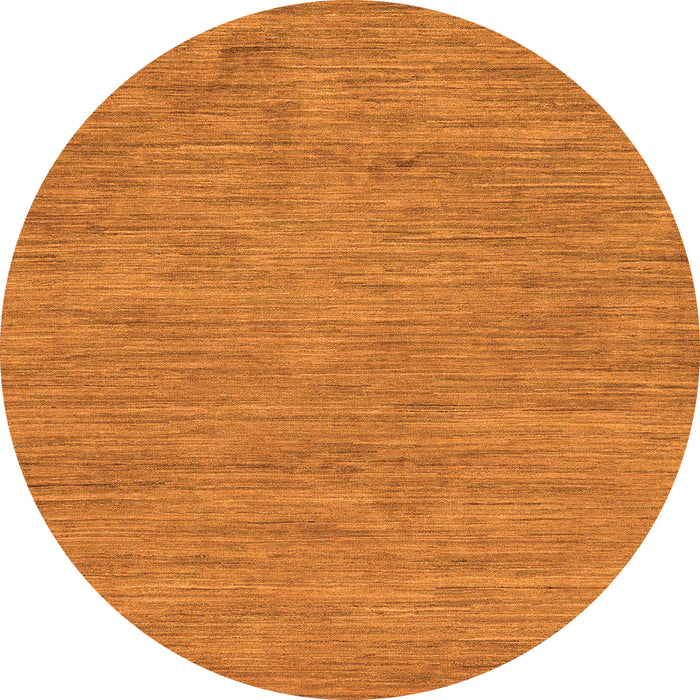 Round Abstract Orange Modern Rug, abs116org