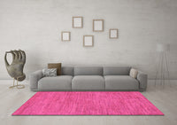 Machine Washable Abstract Pink Modern Rug, wshabs116pnk