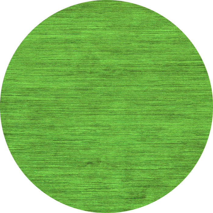 Round Abstract Green Modern Rug, abs116grn