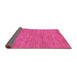 Sideview of Abstract Pink Modern Rug, abs116pnk