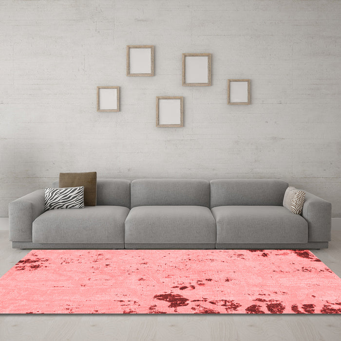 Modern Red Washable Rugs