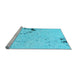 Sideview of Machine Washable Abstract Light Blue Modern Rug, wshabs1170lblu