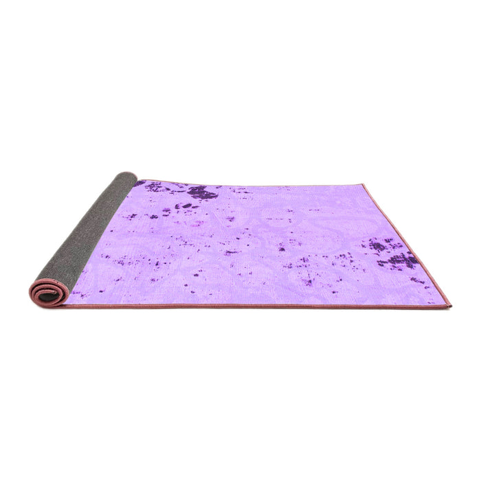 Sideview of Abstract Purple Modern Rug, abs1170pur