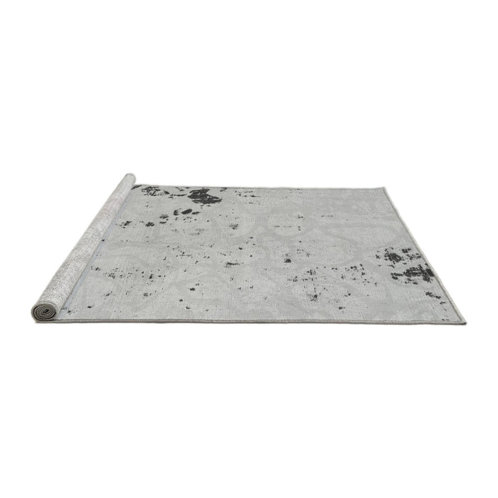 Sideview of Machine Washable Abstract Gray Modern Rug, wshabs1170gry