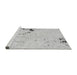 Sideview of Machine Washable Abstract Gray Modern Rug, wshabs1170gry