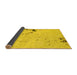 Sideview of Abstract Yellow Modern Rug, abs1170yw