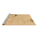 Sideview of Machine Washable Abstract Brown Modern Rug, wshabs1170brn