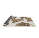 Sideview of Abstract White Chocolate Beige Modern Rug, abs1171