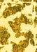 Machine Washable Abstract Yellow Modern Rug, wshabs1171yw