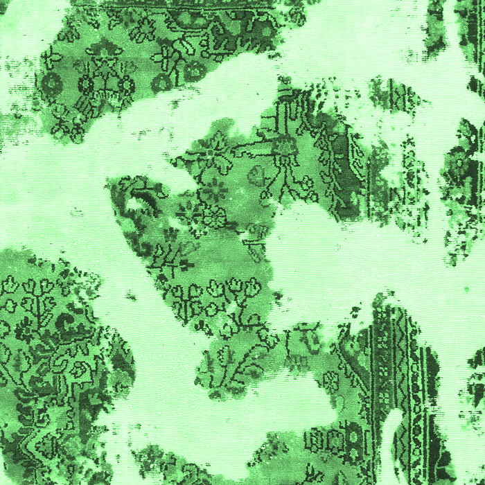 Machine Washable Abstract Emerald Green Modern Area Rugs, wshabs1171emgrn