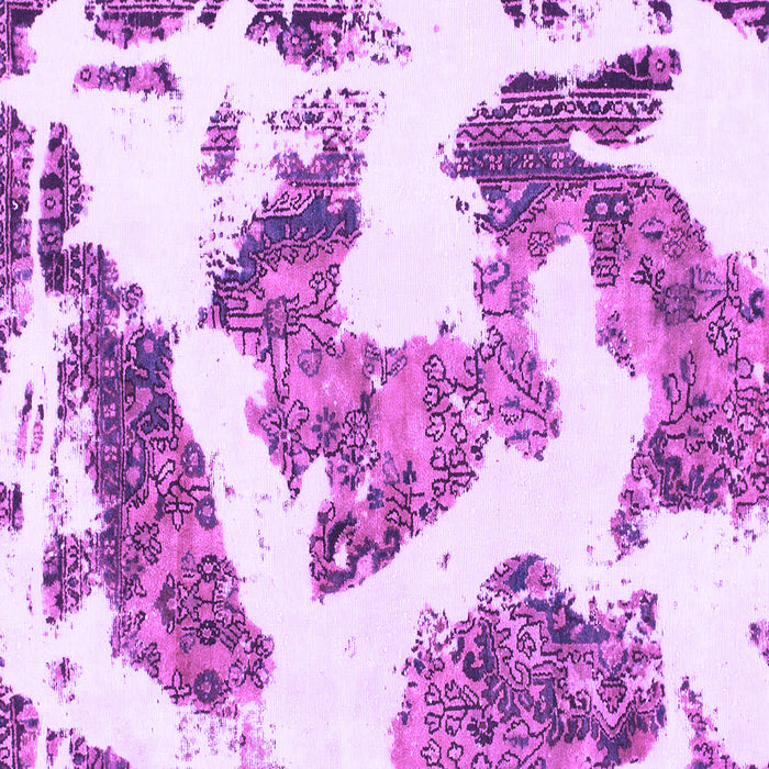 Square Machine Washable Abstract Purple Modern Area Rugs, wshabs1171pur