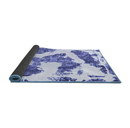 Sideview of Abstract Blue Modern Rug, abs1171blu