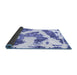 Sideview of Abstract Blue Modern Rug, abs1171blu