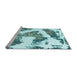 Sideview of Machine Washable Abstract Light Blue Modern Rug, wshabs1171lblu