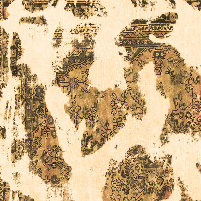 Square Abstract Brown Modern Rug, abs1171brn