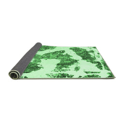 Sideview of Abstract Emerald Green Modern Rug, abs1171emgrn