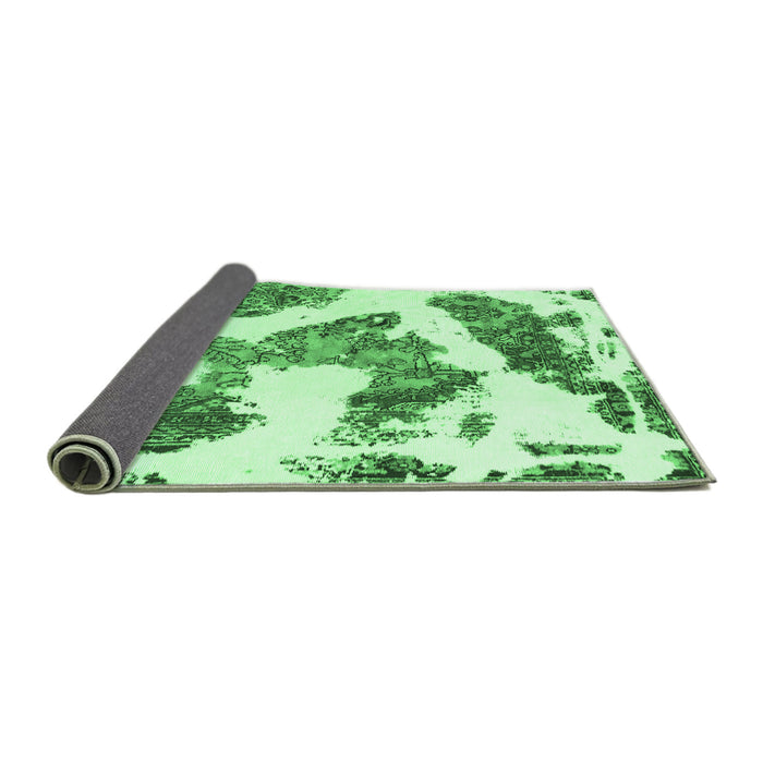 Sideview of Abstract Emerald Green Modern Rug, abs1171emgrn