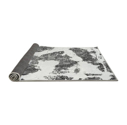 Sideview of Abstract Gray Modern Rug, abs1171gry